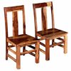 vidaXL Set Sedie da Pranzo 2 pz in Legno Massello di Acacia