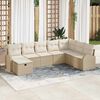 vidaXL Set di divani con cuscino beige e panna polyrattan