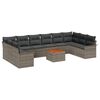 vidaXL Set Divano da Giardino 11 pz Grigio polyrattan