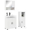 vidaXL Set di mobili per il bagno Montaggio a parete 3 pcs Bianco
