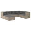 vidaXL Set Divani da Giardino 8 pz con Cuscini in Polyrattan Grigio