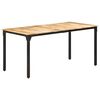 vidaXL Tavolo da Pranzo 160x80x76 cm in Legno di Mango Grezzo