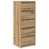 vidaXL Credenza con Cassetti Rovere Artigianale 37,5x35x99 cm