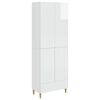 vidaXL Set di armadi 2 pz Bianco Lucido Legno ingegnerizzato