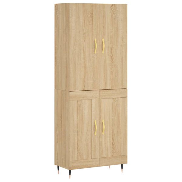 vidaXL Credenza Rovere Sonoma 69,5x34x180 cm in Legno Multistrato