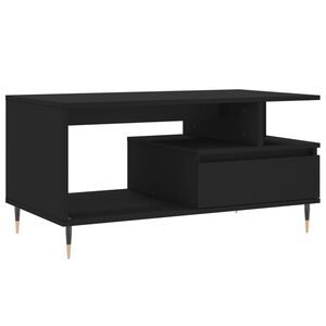 vidaXL Tavolino da Salotto Nero 90x49x45 cm in Legno Multistrato