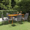 vidaXL Set da Pranzo per Giardino 7 pz Grigio