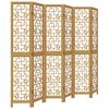 vidaXL Divisorio Ambienti 6 Pannelli Marrone Legno Massello Paulownia