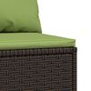 vidaXL Divani Centrali da Giardino con Cuscini 2pz Polyrattan Marrone