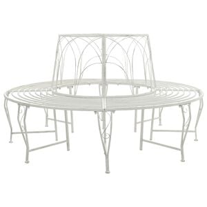 vidaXL Panchina per Alberi 8-Numero di posti &Oslash; 160 x 89 cm Acciaio