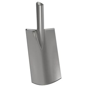 vidaXL Testa di Pala Argento 43 x 17 cm Acciaio verniciato a polvere
