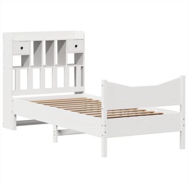 vidaXL Letto senza Materasso Bianco 90x190 cm in Legno Massello Pino