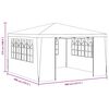 vidaXL Gazebo Professionale con Pareti 4x4 m Verde 90 g/m²