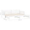 vidaXL Dormeuse Estraibile Bianca in Massello di Pino 2x(90x200) cm