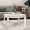 vidaXL Tavolino da Salotto Bianco 55x55x30 cm Legno Massello di Pino