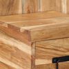 vidaXL Comodino 60x32x80 cm in Legno Massello di Acacia