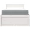 vidaXL Letto Cassetti e Materasso Bianco 100x200cm Legno Massello Pino