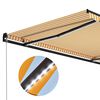 vidaXL Tenda da Sole Manuale con LED 300x250 cm Gialla e Bianca