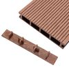 vidaXL Tappi per Decking 10 pz in Plastica Marrone