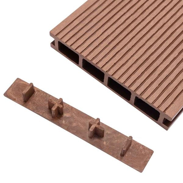 vidaXL Tappi per Decking 10 pz in Plastica Marrone
