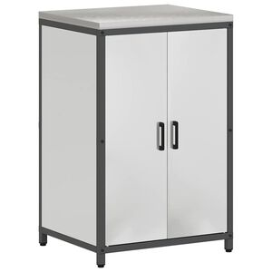 vidaXL Stoccaggio in cucina con porta Argento 60 x 50 x 92 cm Acciaio