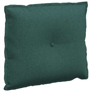vidaXL Cuscino per Schiena Verde Scuro 60 x 19 x 50 cm Tessuto