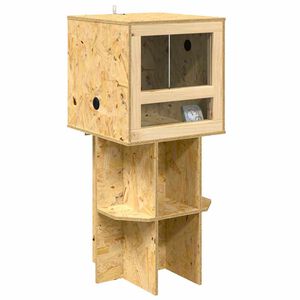 vidaXL Terrario Marrone 40 x 40 x 90 cm OSB