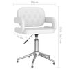 vidaXL Sedie da Pranzo Girevoli 2 pz Bianche in Similpelle