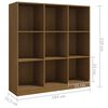 vidaXL Libreria/Divisorio Marrone 104x33,5x110 cm in Massello di Pino