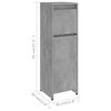 vidaXL Mobile da Bagno Grigio Cemento 30x30x95 cm in Legno Multistrato