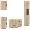 vidaXL Set di Mobili da Bagno da 4 Pezzi HOORN Rovere Sonoma