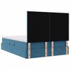 vidaXL Letto con contenitore e LED Blu Scuro 140 x 190 cm Velluto