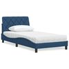 vidaXL Letto con Materasso Blu 100x200 cm in Tessuto