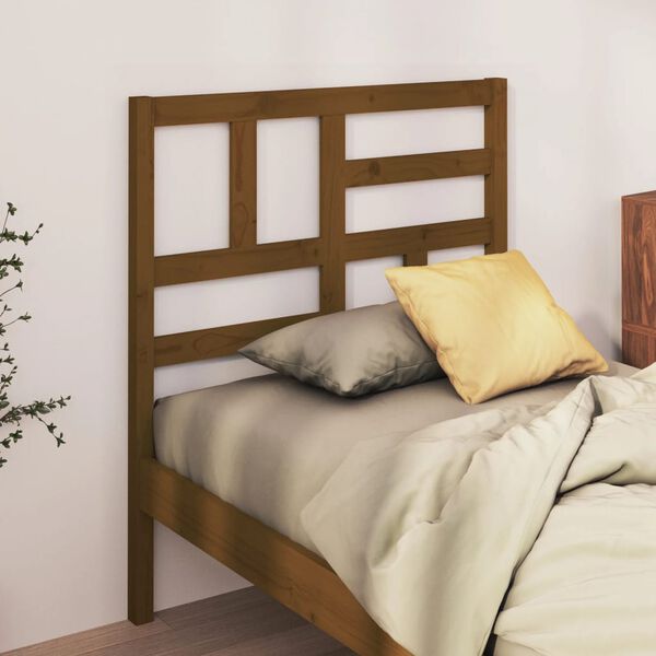 vidaXL Testiera per Letto ambra 106x4x104 cm in Legno Massello di Pino
