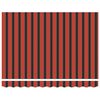 vidaXL Tenda Retrattile Arancione Marrone 3,5x2,5m Tessuto e Alluminio