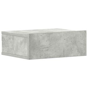 vidaXL Comodino Pensile Grigio Cemento 40x30x15cm in Legno Multistrato