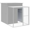 vidaXL Pollaio Area Corsa Grigio Chiaro 165x1271x181cm Acciaio Zincato