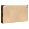 vidaXL Armadietto Vetrina Rovere Fumo 100x15x58 cm Legno Multistrato