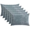 vidaXL Federa 6 pz HEERLEN Azzurro 30 x 50 cm Tessuto Chenille