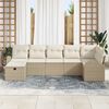 vidaXL Set di divani con cuscino Beige e Crema polyrattan