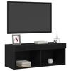 vidaXL Set mobile TV Rovere Nero 80 x 30 x 30 cm Legno multistrato