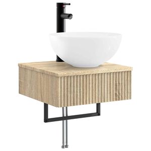 vidaXL Lavabo da Parete Rovere Sonoma 40 x 41 x 40,5 cm