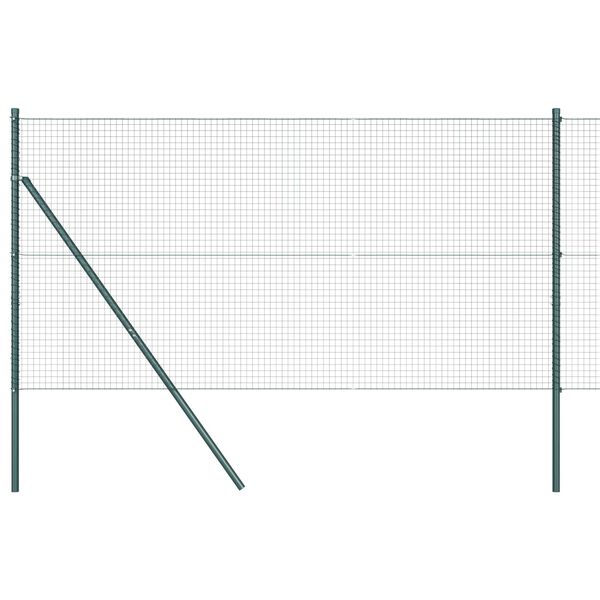 vidaXL Palo della recinzione Verde 10 x 1 m (rete 25 x 25 mm) Acciaio
