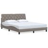 vidaXL Giroletto senza Materasso Tortora 160x200 cm in Tessuto