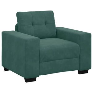 vidaXL Divano Sedia Verde Scuro 100x78x80 cm Velluto