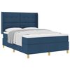 vidaXL Letto a molle con testiera Blu 160 x 200 cm Tessuto