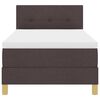 vidaXL Letto a Sorgente LED con led Marrone Scuro 100 x 200 cm Tessuto