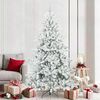 vidaXL Albero di Natale Artificiale con Rami Pieghevoli Bianco 210 cm