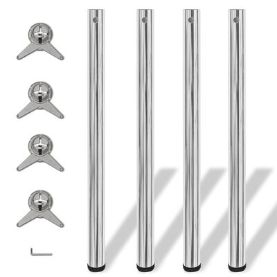 VidaXL Set 3 Tavoli Pieghevoli Regolabili In Altezza 73-94 Cm, Piano 100x60 Cm, Carico 30 Kg