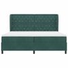 vidaXL Letto a molle con materasso Verde Scuro 200 x 200 cm Poliestere